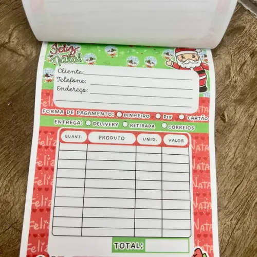 Bloco de Pedidos Natalinos