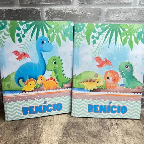 Caderno Brochura Personalizado sem Pauta Dinossauro