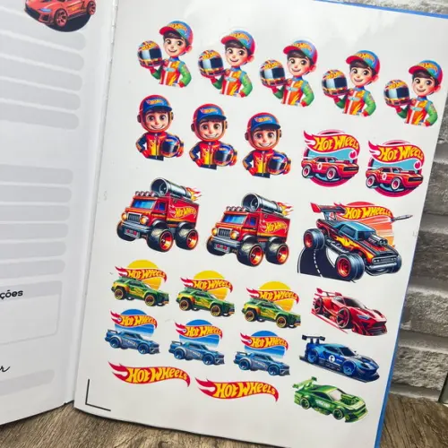 Caderno Brochura Personalizado Hot Wheels