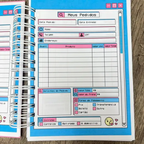 Caderno de Pedidos com a Sua Logo
