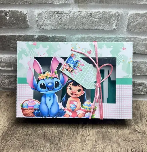 Caixa Kit Mini Confeiteiro Páscoa Lilo & Stitch