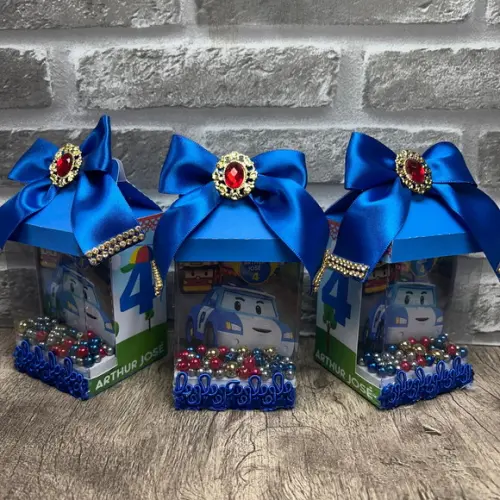 Caixa Milk Vitrine Shaker Robocar Poli