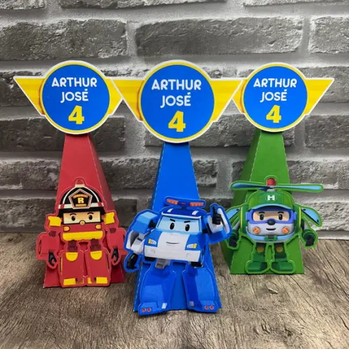 Caixa Pirâmide Robocar Poli