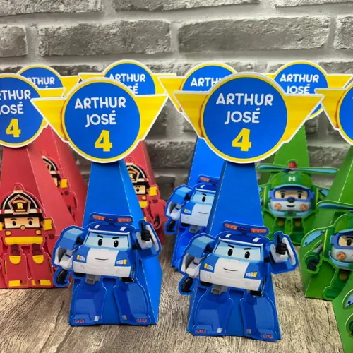Caixa Pirâmide Robocar Poli