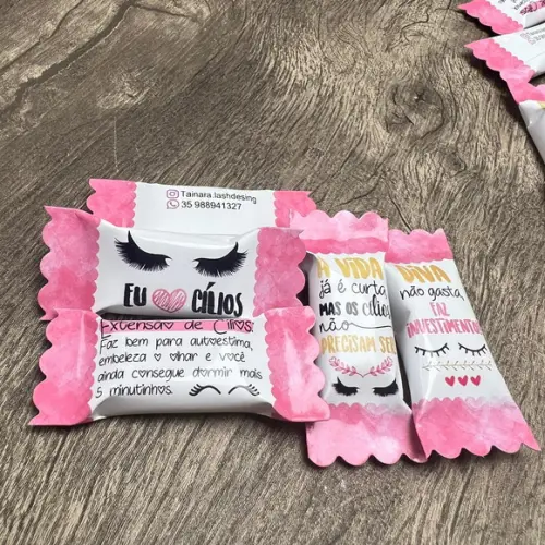 Cards Balinhas Extensão de Cílios Mimos para Clientes
