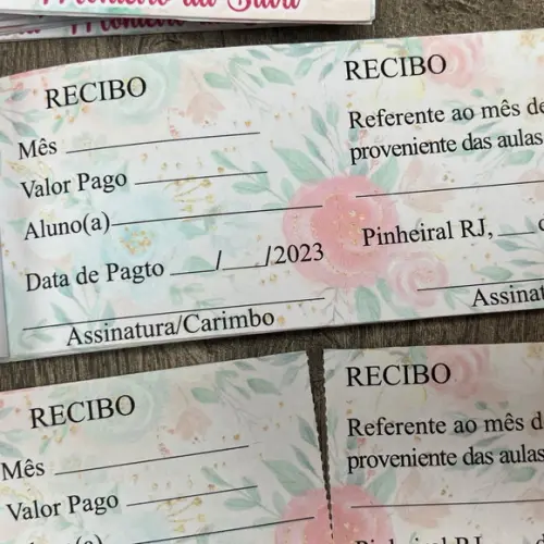 Carnê/bloquinho para Pagamentos Personalizado Lojas