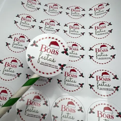 Cartela de Adesivos Personalizados