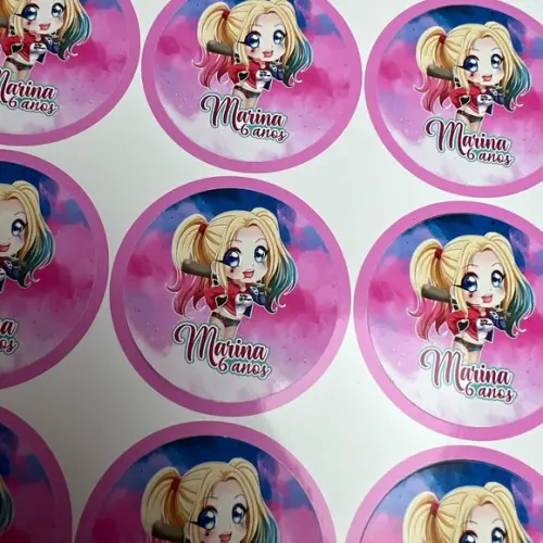 Cartela de Adesivos Personalizados