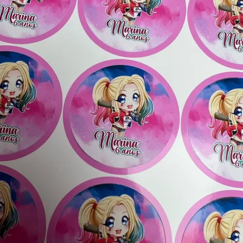 Cartela de Adesivos Personalizados