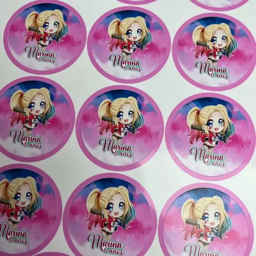 Cartela de Adesivos Personalizados