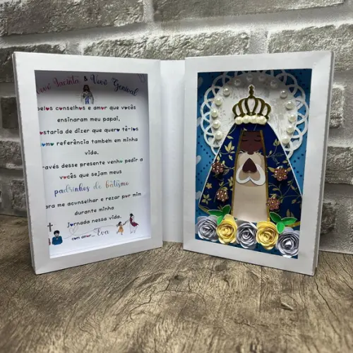 Convite Padrinhos de Batismo Nossa Senhora Aparecida