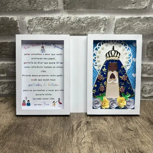 Convite Padrinhos de Batismo Nossa Senhora Aparecida