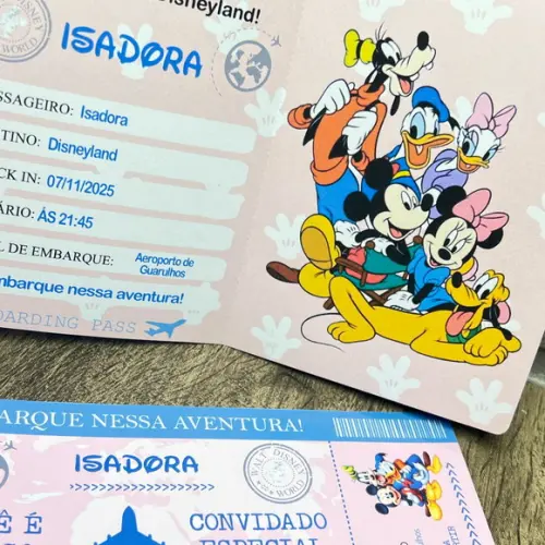 Convite Passaporte Disney