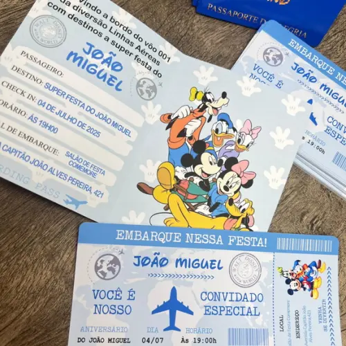 Convite Passaporte Disney