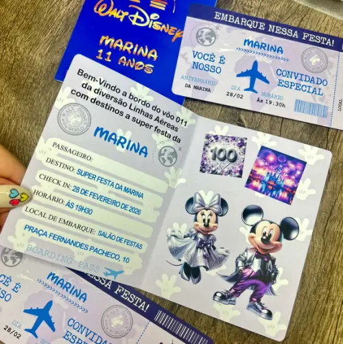 Convite Passaporte Disney 100 Anos
