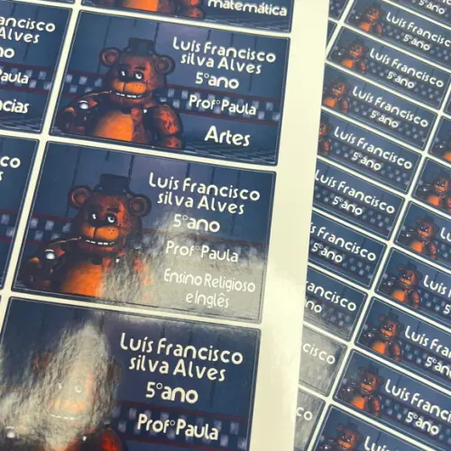 Etiquetas Escolares Animatronics Fnaf Freddy