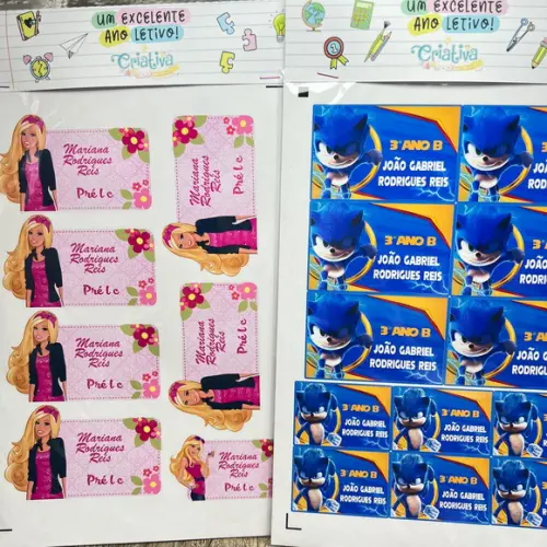 Etiquetas Escolares Combo Diversos