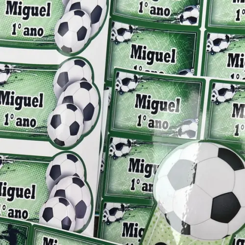 Etiquetas Escolares Combo Futebol