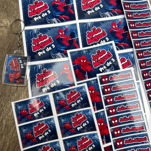 Etiquetas Escolares Combo Homem Aranha