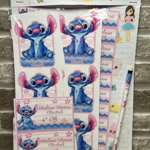Etiquetas Escolares Combo Lilo Stich