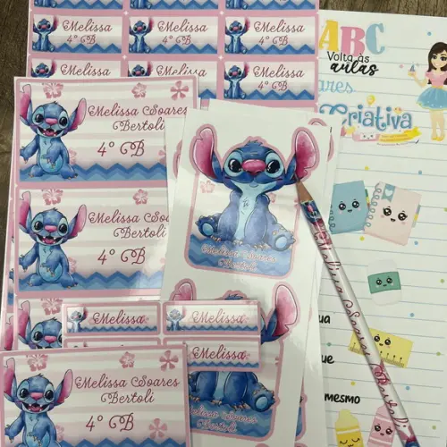 Etiquetas Escolares Combo Lilo Stich