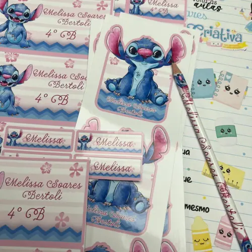 Etiquetas Escolares Combo Lilo Stich