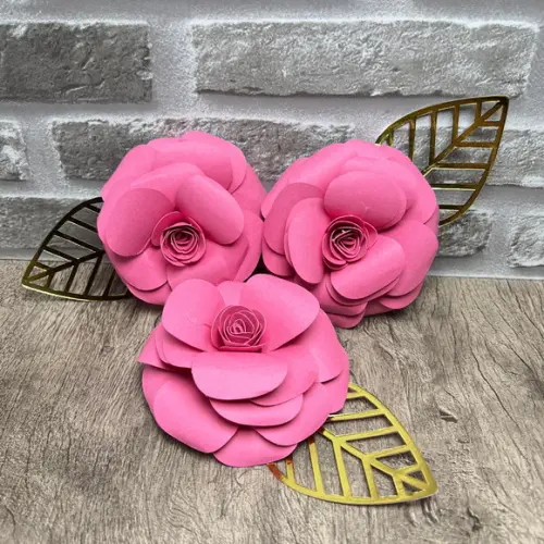 Flores de Papel para Decoração de Bolo