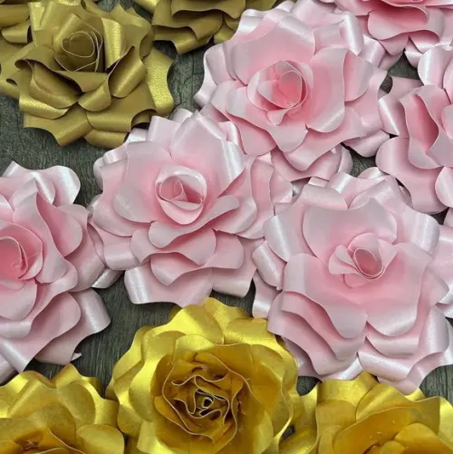 Flores De Papel Para Decoração De Bolo