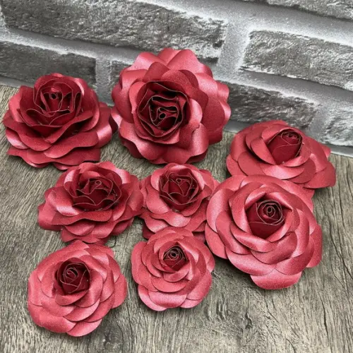 Flores De Papel Para Decoração De Bolo