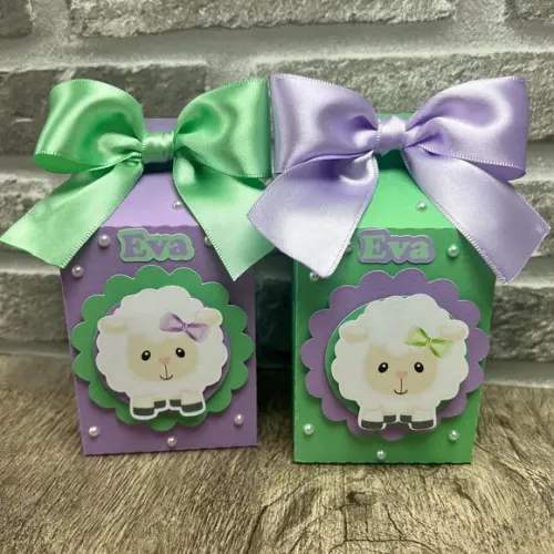 Kit Personalizado Lilás E Verde Ovelhinha