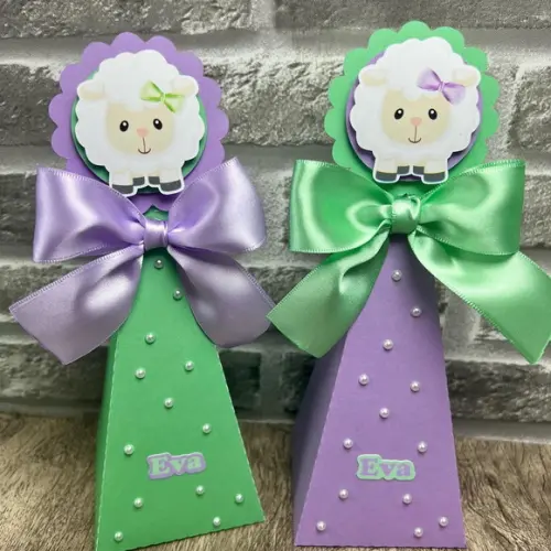 Kit Personalizado Lilás E Verde Ovelhinha