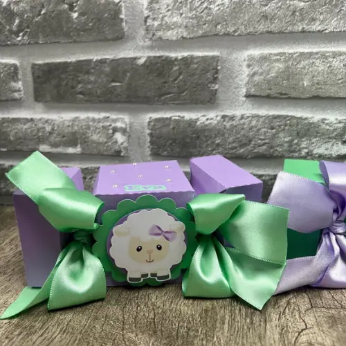 Kit Personalizado Lilás E Verde Ovelhinha