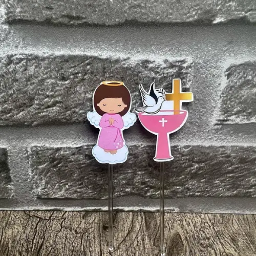 Mini Toppers Batizado Menina