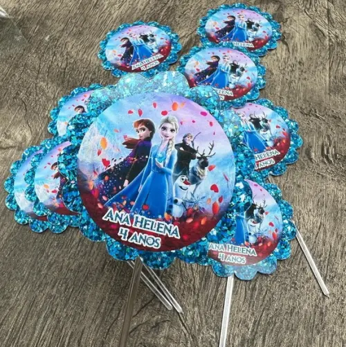 Mini Toppers Para Brigadeiro Frozen