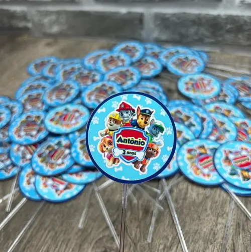 Mini Toppers Para Brigadeiro Patrulha Canina