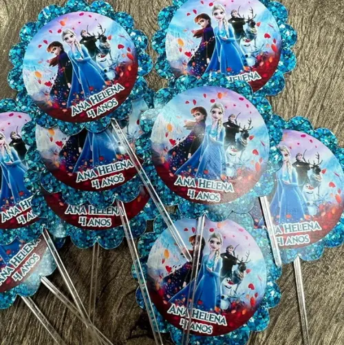 Mini Toppers Para Brigadeiro Frozen