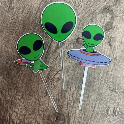 Mini Toppers para Docinhos Aliens