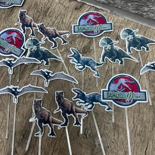 Mini Toppers para Docinhos Jurassic Park