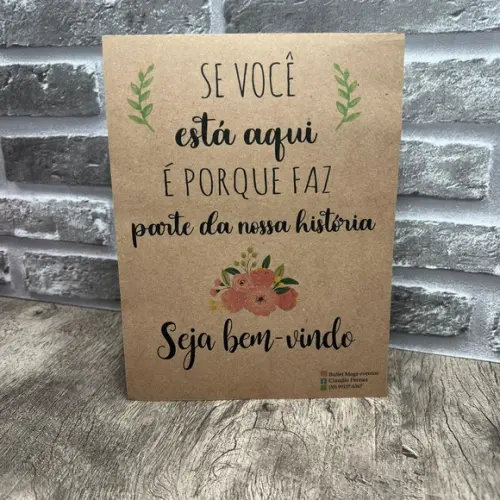 Porta Recado de Mesa para Convidados Casamento