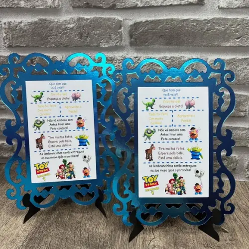 Porta Recado De Mesa Para Convidados Toy Story Luxo