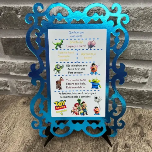 Porta Recado De Mesa Para Convidados Toy Story Luxo