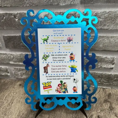 Porta Recado De Mesa Para Convidados Toy Story Luxo