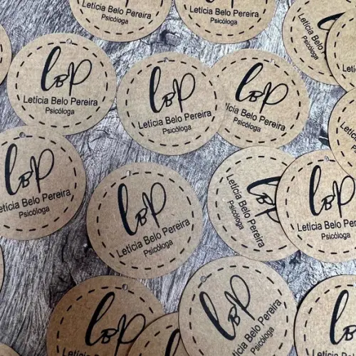 Tags Kraft Personalizada com Sua Logo