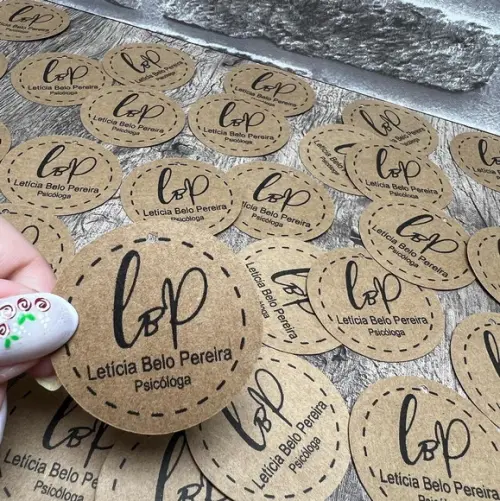 Tags Kraft Personalizada com Sua Logo