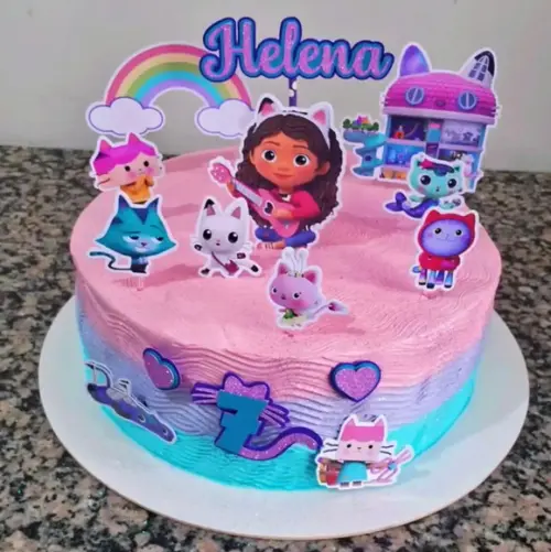 Topo de Bolo a Casa Mágica da Gabby