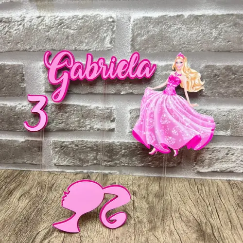Topo de Bolo Barbie