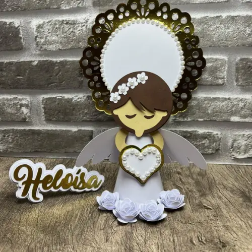 Topo de Bolo Batizado Menina