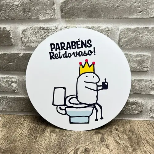 Topo de Bolo Bento Disco Rei do Vaso