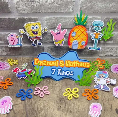 Topo de Bolo Bob Esponja