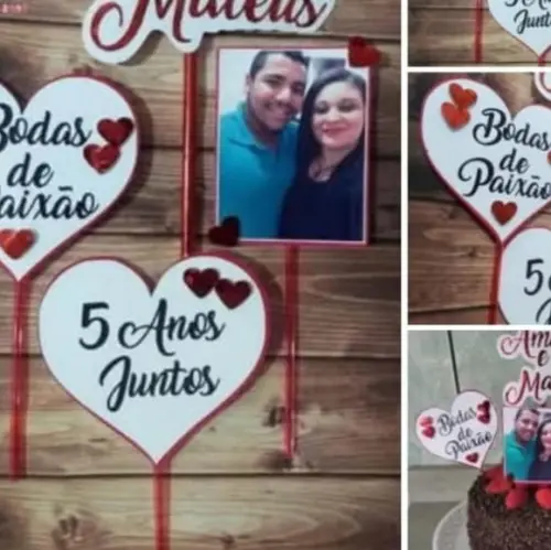 Topo de Bolo Bodas de Paixão